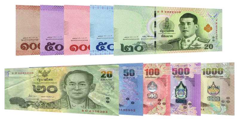 Tiền tệ chính thức của Thái Lan là Baht (THB)